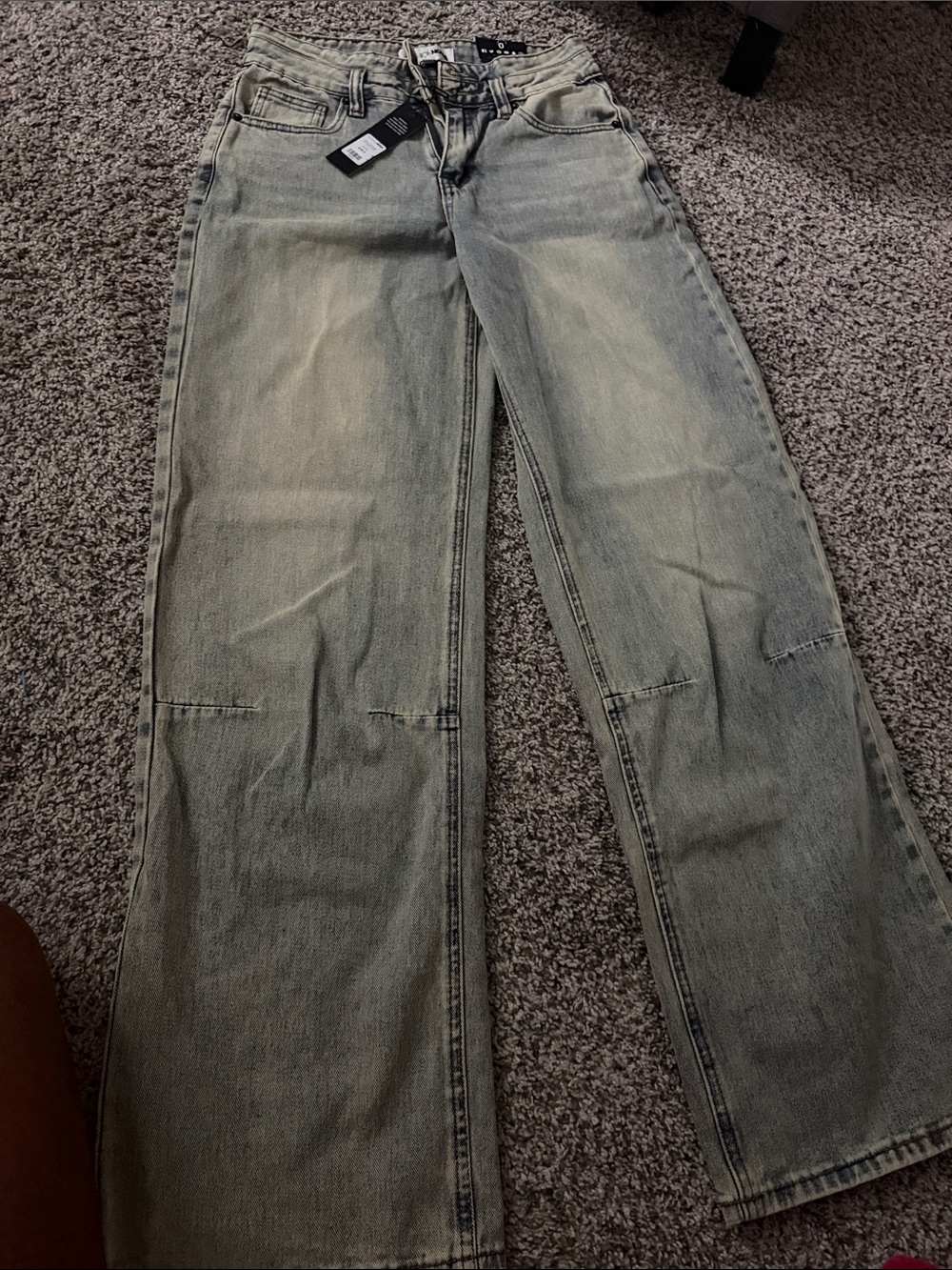 fashion nova tinted baggy non stretch jeans